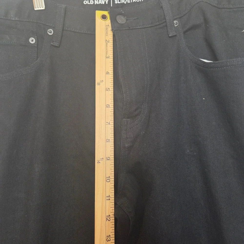 Old Navy Mens Slim Fit Black Jeans 38x34 Stretch Cotton Blend Casual Pants‎